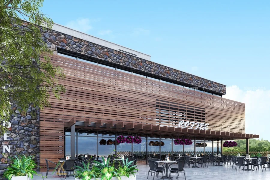 Trang trí thiết kế thi công quán cafe sân vườn