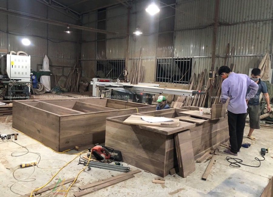 Xưởng mộc sản xuất đồ nội thất gỗ tự nhiên gỗ óc chó