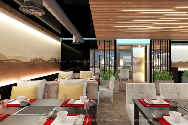 Trang trí thiết kế thi công nội thất nhà hàng phong cách Hàn Quốc