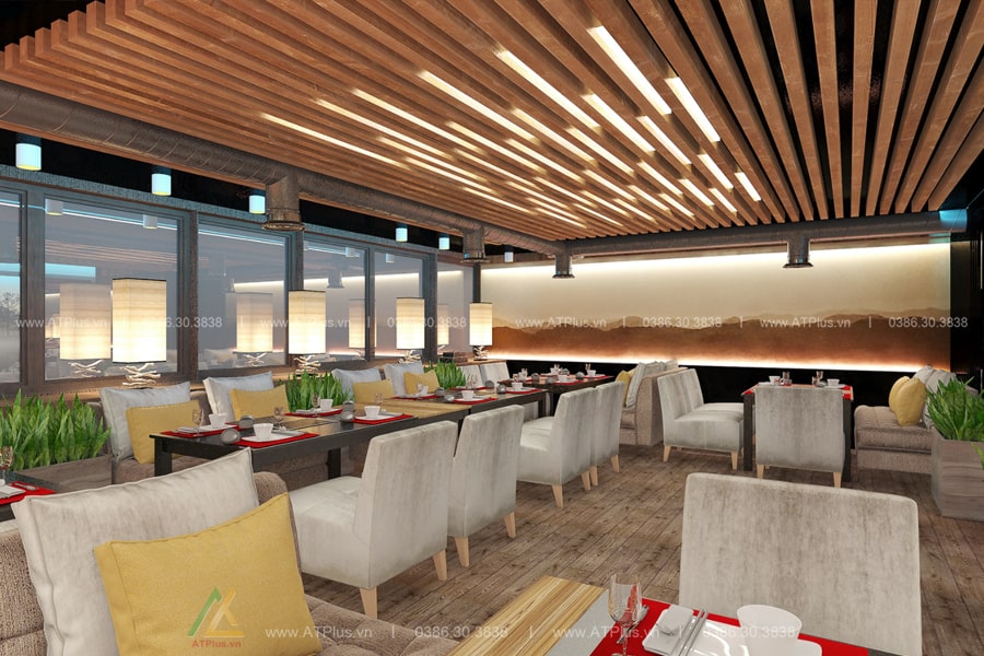 Trang trí thiết kế thi công nội thất nhà hàng phong cách Hàn Quốc