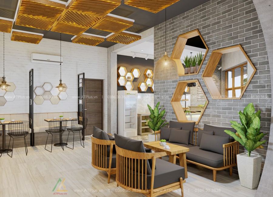 Trang trí thiết kế thi công nội thất quán cafe tại Hà Nội
