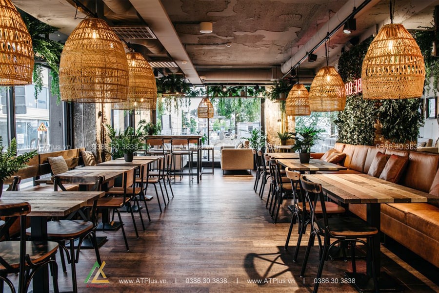 Trang trí thiết kế thi công nội thất quán cafe tại Hà Nội