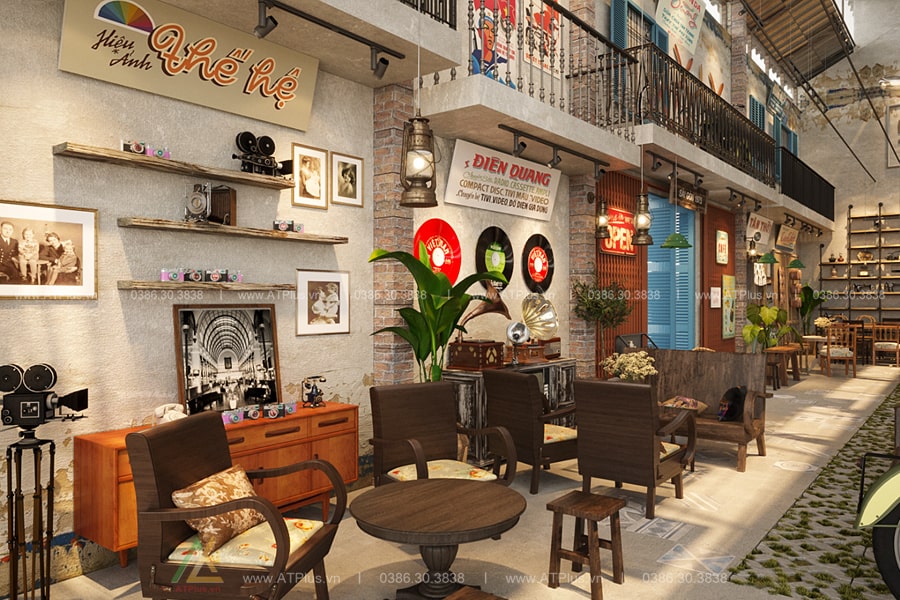 Trang trí thiết kế thi công nội thất quán cafe tại Hà Nội