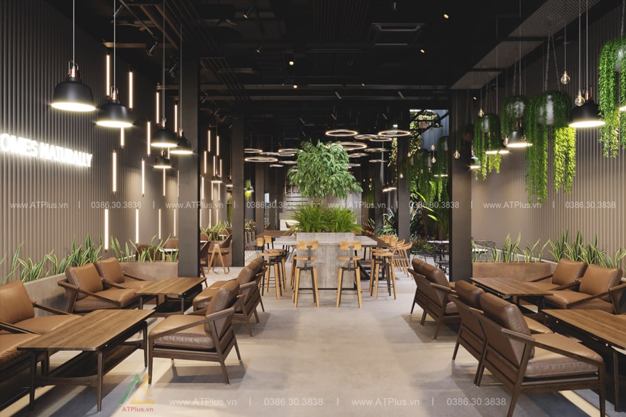 Trang trí thiết kế thi công nội thất quán cafe tại Hà Nội