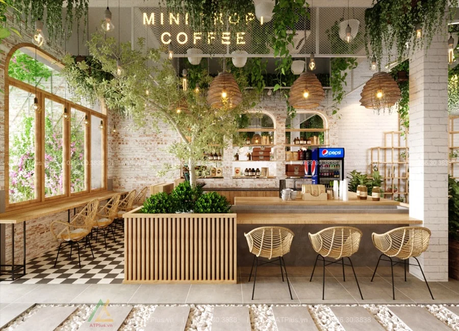 Mẫu thiết kế thi công coffee chuyên nghiệp ấn tượng thu hút khách hàng tại Hà Nội