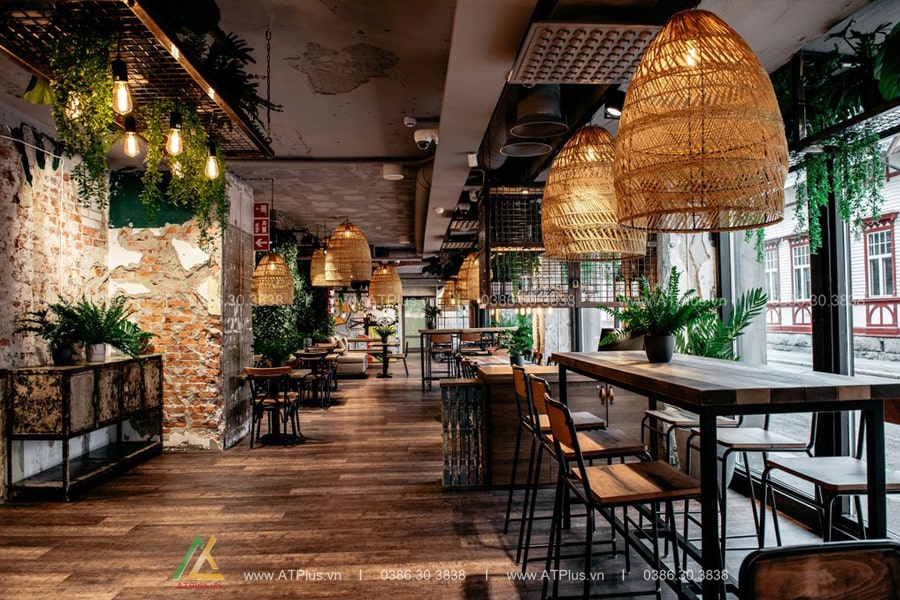 Trang trí thiết kế thi công nội thất quán cafe tại Hà Nội