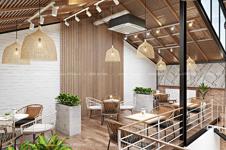 Thiết kế quán cafe khung thép tiền chế