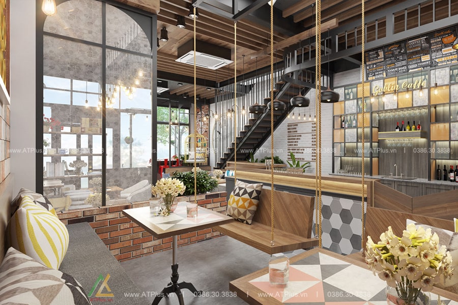 Thiết kế quán cafe khung thép tiền chế