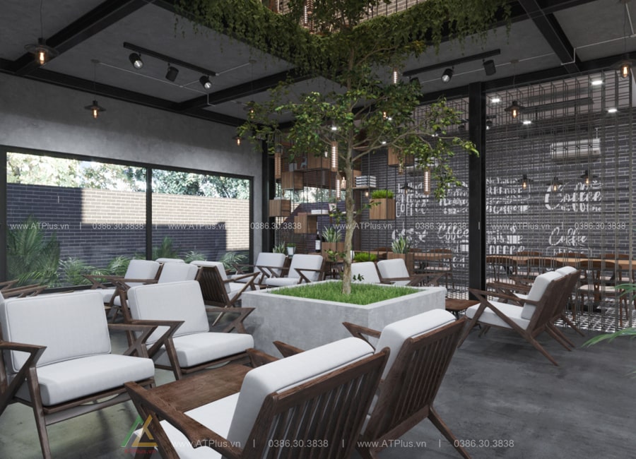 Thiết kế quán cafe khung thép tiền chế