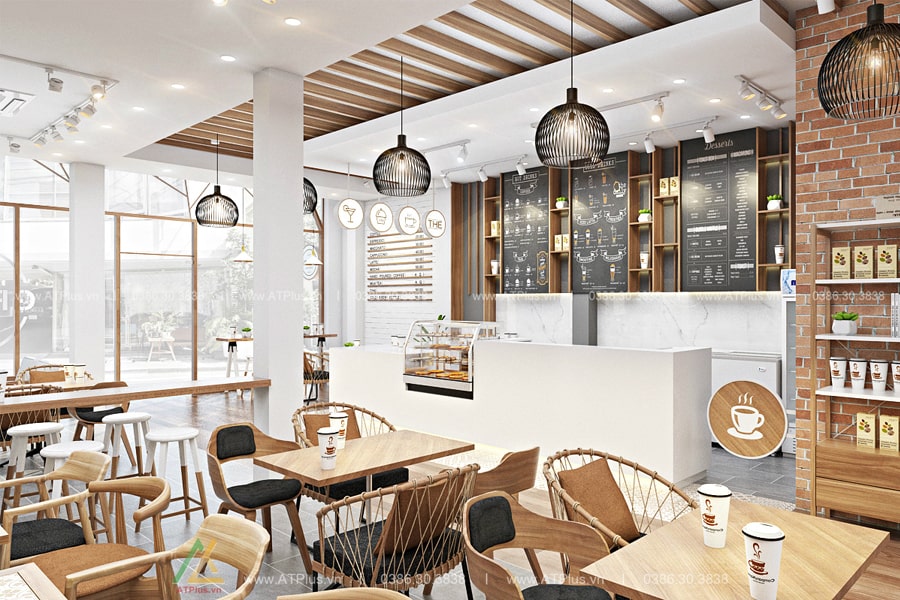 Thiết kế quán cafe hiện đại