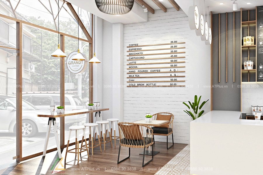 Thiết kế quán cafe hiện đại