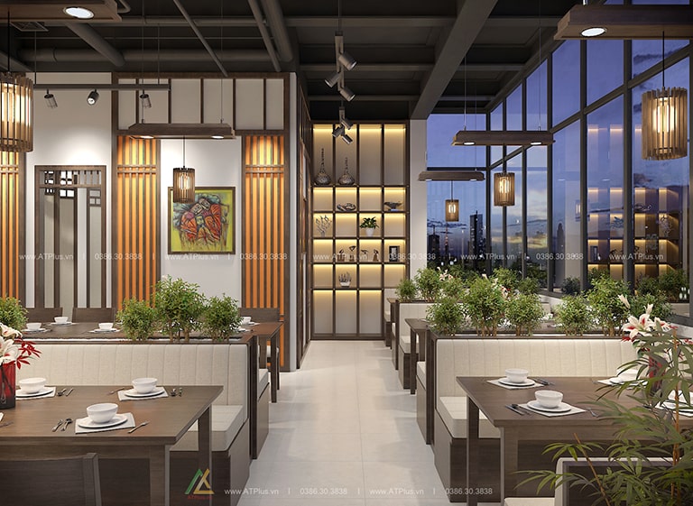Thiết kế nhà hàng 3 tầng kết hợp nhà ở