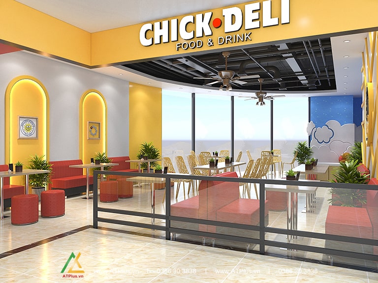 Thiết kế thi công nhà hàng Chick Deli tại Vincom