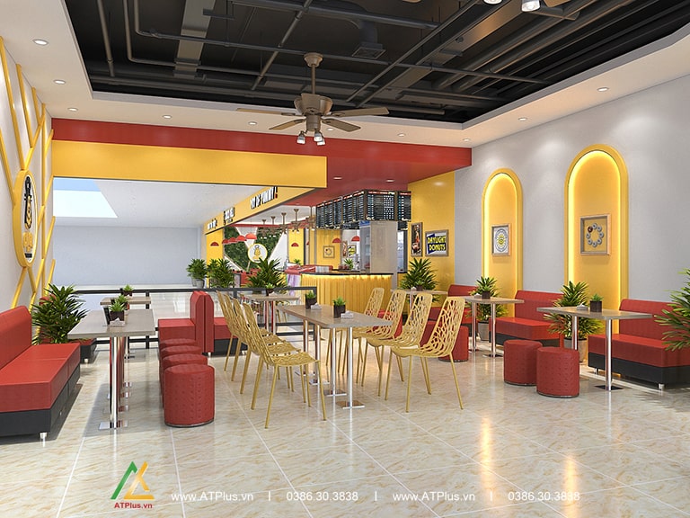 THIẾT KẾ THI CÔNG NHÀ HÀNG CHICK DELI Thiết kế thi công nhà hàng Chick Deli tại Vincom